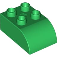 Duplo Brick 2 x 3 with Curved Top