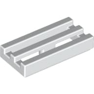 Tile Special 1 x 2 Grille with Bottom Groove