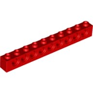 Technic Brick 1 x 10 [9 Pin Holes]