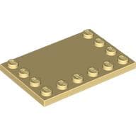 Plate Special 4 x 6 with Studs on 3 Edges