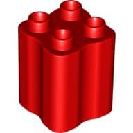 Duplo Brick 2 x 2 x 2 with Indented Sides (Tree Trunk)