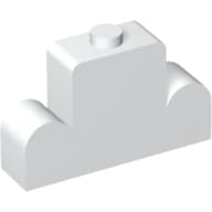 Brick Curved 1 x 4 x 2 Centre Stud Top