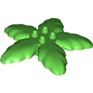 Duplo Plant Tree Leaves with 4 Top Studs