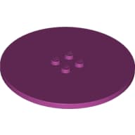 Plate Special Round 8 x 8 with 2 x 2 Center Studs with Groove