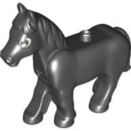Duplo Animal Horse with One Stud and Moveable Head, Eyes Print