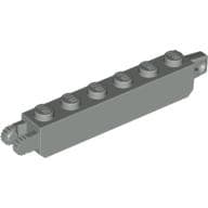 Hinge Brick 1 x 6 Locking with 1 Finger Vertical End and 2 Fingers Vertical End, 9 Teeth