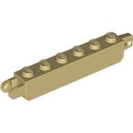 Hinge Brick 1 x 6 Locking with 1 Finger Vertical End and 2 Fingers Vertical End, 9 Teeth