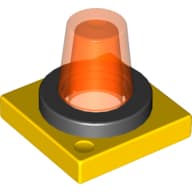 Duplo Flashlight, 2 x 2 Base with Trans-Neon Orange Light
