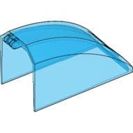 Windscreen 8 x 4 x 5 Curved with 2 Fingers