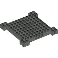 Brick Special 12 x 12 Base with 4 Corner Pegs, 1 x 10 Cutouts, Grooves