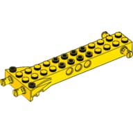 Technic Brick Special 12 x 2 with 2 Side and 2 End Pins, Technic Holes, and 4W Flared End