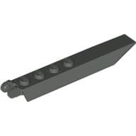 Hinge Plate 1 x 8 Locking with Angled Side Extensions, Rounded Plate Underside, 9 Teeth