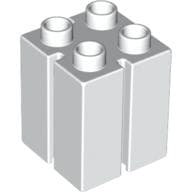 Duplo Brick 2 x 2 x 2 with Vertical Grooves