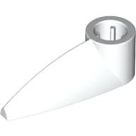 Technic Tooth 1 x 3 with Axle Hole [Rounded Underside]