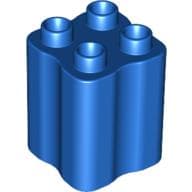 Duplo Brick 2 x 2 x 2 with Indented Sides (Tree Trunk)