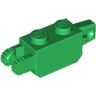 Hinge Brick 1 x 2 Locking with 1 Finger Vertical End and 2 Fingers Vertical End, 9 Teeth