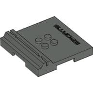 Plate Special 6 x 6 x 2/3 with 4 Studs and Embossed 'SPORTS'