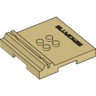 Plate Special 6 x 6 x 2/3 with 4 Studs and Embossed 'SPORTS'