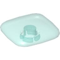 Clikits Icon, Square 2 x 2 Large with Pin, White Snowflake Print