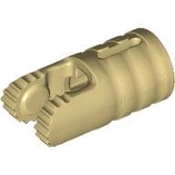 Hinge Cylinder 1 x 2 Locking with 2 Click Fingers and Axle Hole, 9 Teeth