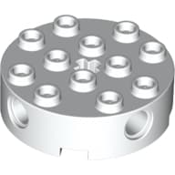 Brick Round 4 x 4 with 4 Side Pin Holes and Center Axle Hole