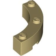 Brick Round Corner 4 x 4 Macaroni Wide with 3 Studs