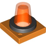 Duplo Flashlight, 2 x 2 Base with Trans-Neon Orange Light