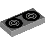 Tile 1 x 2 with Video Tape and Reels Print