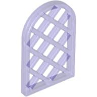 Window 1 x 2 x 2 2/3 Pane Lattice Diamond with Rounded Top