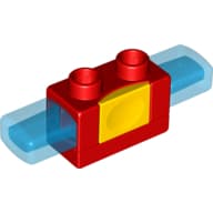 Duplo Siren with Light & Sound, 1 x 2 Base with Yellow Button