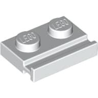 Plate Special 1 x 2 with Door Rail