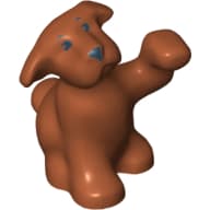 Animal, Dog, Puppy Raised Paw with Face Print