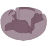 Clikits Icon, Round 2 x 2 Small with Hole [Polished]