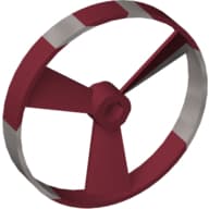 Large Figure Spinner / Propeller without Code, Marbled Pearl Light Gray Pattern (Rhotuka)