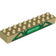 Duplo Brick 2 x 10 with Green Lattice Print and Knapford Logo
