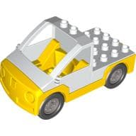 Duplo Truck Pickup Flatbed with Yellow Base with Lego Logo on Front Print