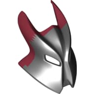 Large Figure Mask / Visor, Vladek with Horns, Marbled Black Pattern