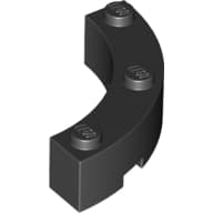 Brick Round Corner 4 x 4 Macaroni Wide with 3 Studs