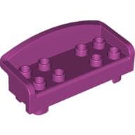 Duplo Couch / Sofa with Rounded Back and Eight Studs