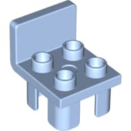 Duplo Chair with 4 Studs and Squared Back