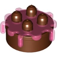 Duplo Food Cake with Trans Dark Pink Frosting