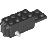 Motor Pullback 2 x 6 x 1 2/3 Type 2 [Fast] Black Base, White Axle