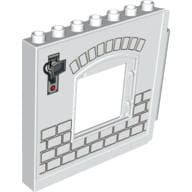 Duplo Building Wall 1 x 8 x 6 with Window Opening, Hinge on Right with Bricks Print
