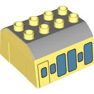 Duplo Train Cab Upper Section with Carriage Print