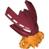 Large Figure Mask Arthron with Marbled Orange Pattern