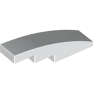 Slope Curved 4 x 1 No Studs [Stud Holder with Symmetric Ridges]