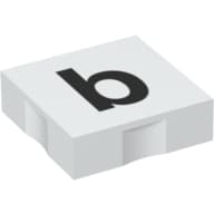 Duplo Tile 2 x 2 with Lowercase 'b' Print