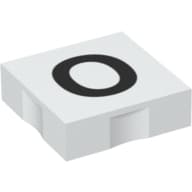 Duplo Tile 2 x 2 with Capital 'O' Print
