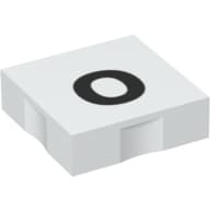 Duplo Tile 2 x 2 with Lowercase 'o' Print