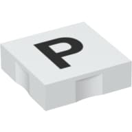 Duplo Tile 2 x 2 with Capital 'P' Print